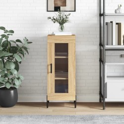 vidaXL Aparador madera contrachapada color roble Sonoma 34,5x34x90 cm