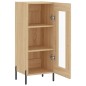 vidaXL Aparador madera contrachapada color roble Sonoma 34,5x34x90 cm vidaXL Aparador madera contrachapada color roble Sonoma 34,5x34x90 cm