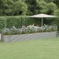 vidaXL Jardinera arriate acero recubrimiento polvo plata 584x140x68 cm