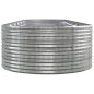 vidaXL Jardinera arriate acero recubrimiento polvo plata 584x140x68 cm