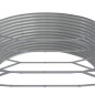 vidaXL Jardinera arriate acero recubrimiento polvo plata 584x140x68 cm