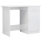 vidaXL Escritorio de madera contrachapada blanco brillo 100x50x76 cm vidaXL Escritorio de madera contrachapada blanco brillo 100x50x76 cm