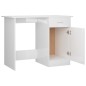 vidaXL Escritorio de madera contrachapada blanco brillo 100x50x76 cm vidaXL Escritorio de madera contrachapada blanco brillo 100x50x76 cm