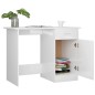 vidaXL Escritorio de madera contrachapada blanco brillo 100x50x76 cm vidaXL Escritorio de madera contrachapada blanco brillo 100x50x76 cm