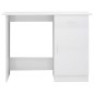 vidaXL Escritorio de madera contrachapada blanco brillo 100x50x76 cm vidaXL Escritorio de madera contrachapada blanco brillo 100x50x76 cm