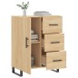 vidaXL Aparador de madera de ingeniería roble Sonoma 69,5x34x90 cm vidaXL Aparador de madera de ingeniería roble Sonoma 69,5x34x90 cm