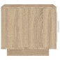 vidaXL Mesa de centro madera contrachapada blanco y Sonoma 51x50x45 cm