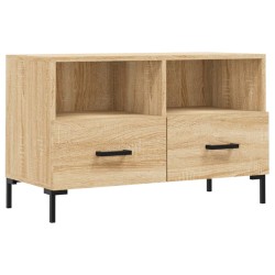 vidaXL Mueble para TV madera contrachapada roble ahumado 80x36x50 cm