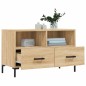 vidaXL Mueble para TV madera contrachapada roble ahumado 80x36x50 cm vidaXL Mueble para TV madera contrachapada roble ahumado 80x36x50 cm