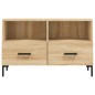 vidaXL Mueble para TV madera contrachapada roble ahumado 80x36x50 cm vidaXL Mueble para TV madera contrachapada roble ahumado 80x36x50 cm