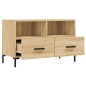 vidaXL Mueble para TV madera contrachapada roble ahumado 80x36x50 cm vidaXL Mueble para TV madera contrachapada roble ahumado 80x36x50 cm