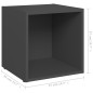 vidaXL Mueble para TV madera contrachapada gris 37x35x37 cm vidaXL Mueble para TV madera contrachapada gris 37x35x37 cm