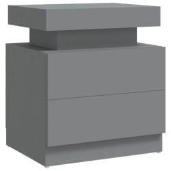 vidaXL Mesita de noche madera de ingeniería gris 45x35x52 cm