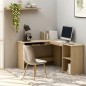 vidaXL Escritorio forma de L madera contrachapada roble 120x140x75 cm vidaXL Escritorio forma de L madera contrachapada roble 120x140x75 cm