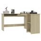 vidaXL Escritorio forma de L madera contrachapada roble 120x140x75 cm vidaXL Escritorio forma de L madera contrachapada roble 120x140x75 cm