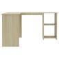 vidaXL Escritorio forma de L madera contrachapada roble 120x140x75 cm vidaXL Escritorio forma de L madera contrachapada roble 120x140x75 cm