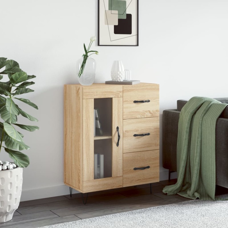 vidaXL Aparador de madera de ingeniería roble Sonoma 69,5x34x90 cm vidaXL Aparador de madera de ingeniería roble Sonoma 69,5x34x90 cm