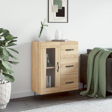 vidaXL Aparador de madera de ingeniería roble Sonoma 69,5x34x90 cm