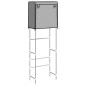 vidaXL Estantería 2 niveles sobre inodoro hierro gris 56x30x170 cm vidaXL Estantería 2 niveles sobre inodoro hierro gris 56x30x170 cm