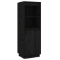 vidaXL Aparador alto de madera maciza de pino negro 37x34x110 cm vidaXL Aparador alto de madera maciza de pino negro 37x34x110 cm