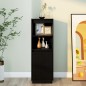 vidaXL Aparador alto de madera maciza de pino negro 37x34x110 cm vidaXL Aparador alto de madera maciza de pino negro 37x34x110 cm