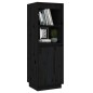 vidaXL Aparador alto de madera maciza de pino negro 37x34x110 cm vidaXL Aparador alto de madera maciza de pino negro 37x34x110 cm