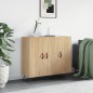 vidaXL Aparador de madera de ingeniería roble Sonoma 90x34x80 cm vidaXL Aparador de madera de ingeniería roble Sonoma 90x34x80 cm