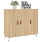vidaXL Aparador de madera de ingeniería roble Sonoma 90x34x80 cm vidaXL Aparador de madera de ingeniería roble Sonoma 90x34x80 cm