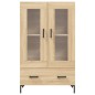 vidaXL Aparador alto madera de ingeniería roble Sonoma 69,5x31x115 cm