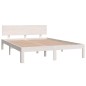 vidaXL Estructura de cama madera maciza de pino blanco 140x200 cm