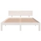 vidaXL Estructura de cama madera maciza de pino blanco 140x200 cm