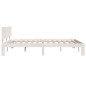 vidaXL Estructura de cama madera maciza de pino blanco 140x200 cm