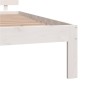 vidaXL Estructura de cama madera maciza de pino blanco 140x200 cm