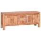 vidaXL Mueble para la TV madera maciza de caoba 110x30x45 cm vidaXL Mueble para la TV madera maciza de caoba 110x30x45 cm
