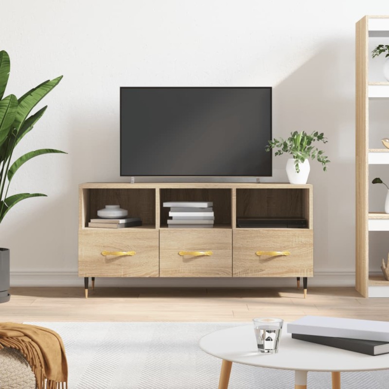 vidaXL Mueble de TV madera de ingeniería roble Sonoma 102x36x50 cm vidaXL Mueble de TV madera de ingeniería roble Sonoma 102x36x50 cm