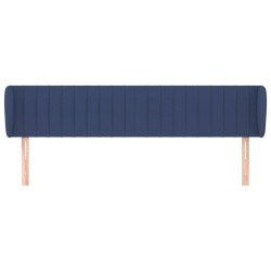 vidaXL Cabecero de tela azul 203x23x78/88 cm