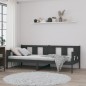 vidaXL Sofá cama madera maciza de pino gris 90x200 cm