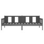 vidaXL Sofá cama madera maciza de pino gris 90x200 cm