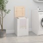 vidaXL Baúl para la colada madera maciza de pino blanco 44x44x66 cm vidaXL Baúl para la colada madera maciza de pino blanco 44x44x66 cm