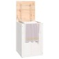 vidaXL Baúl para la colada madera maciza de pino blanco 44x44x66 cm vidaXL Baúl para la colada madera maciza de pino blanco 44x44x66 cm