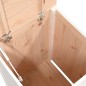 vidaXL Baúl para la colada madera maciza de pino blanco 44x44x66 cm vidaXL Baúl para la colada madera maciza de pino blanco 44x44x66 cm