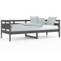 vidaXL Sofá cama madera maciza de pino gris 80x200 cm vidaXL Sofá cama madera maciza de pino gris 80x200 cm
