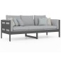 vidaXL Sofá cama madera maciza de pino gris 80x200 cm vidaXL Sofá cama madera maciza de pino gris 80x200 cm