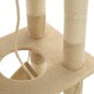 vidaXL Rascador para gatos con poste de sisal 140 cm beige vidaXL Rascador para gatos con poste de sisal 140 cm beige