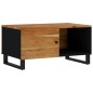 vidaXL Mesa de centro madera maciza acacia y contrachapada 80x50x40 cm
