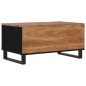 vidaXL Mesa de centro madera maciza acacia y contrachapada 80x50x40 cm