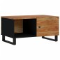 vidaXL Mesa de centro madera maciza acacia y contrachapada 80x50x40 cm