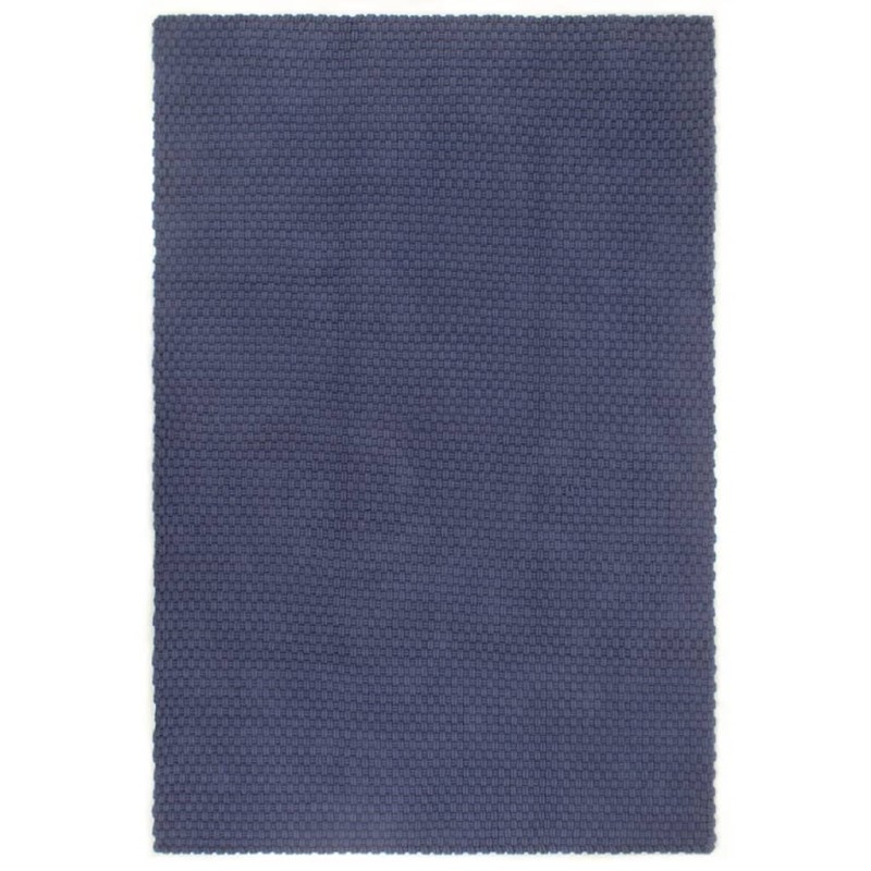 vidaXL Alfombra rectangular algodón azul marino 200x300 cm vidaXL Alfombra rectangular algodón azul marino 200x300 cm