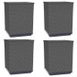 vidaXL Jardineras 4 uds polipropileno negro 30x30x37 cm vidaXL Jardineras 4 uds polipropileno negro 30x30x37 cm