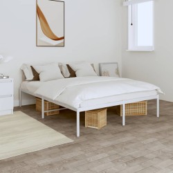 vidaXL Estructura de cama de metal blanca 160x200 cm